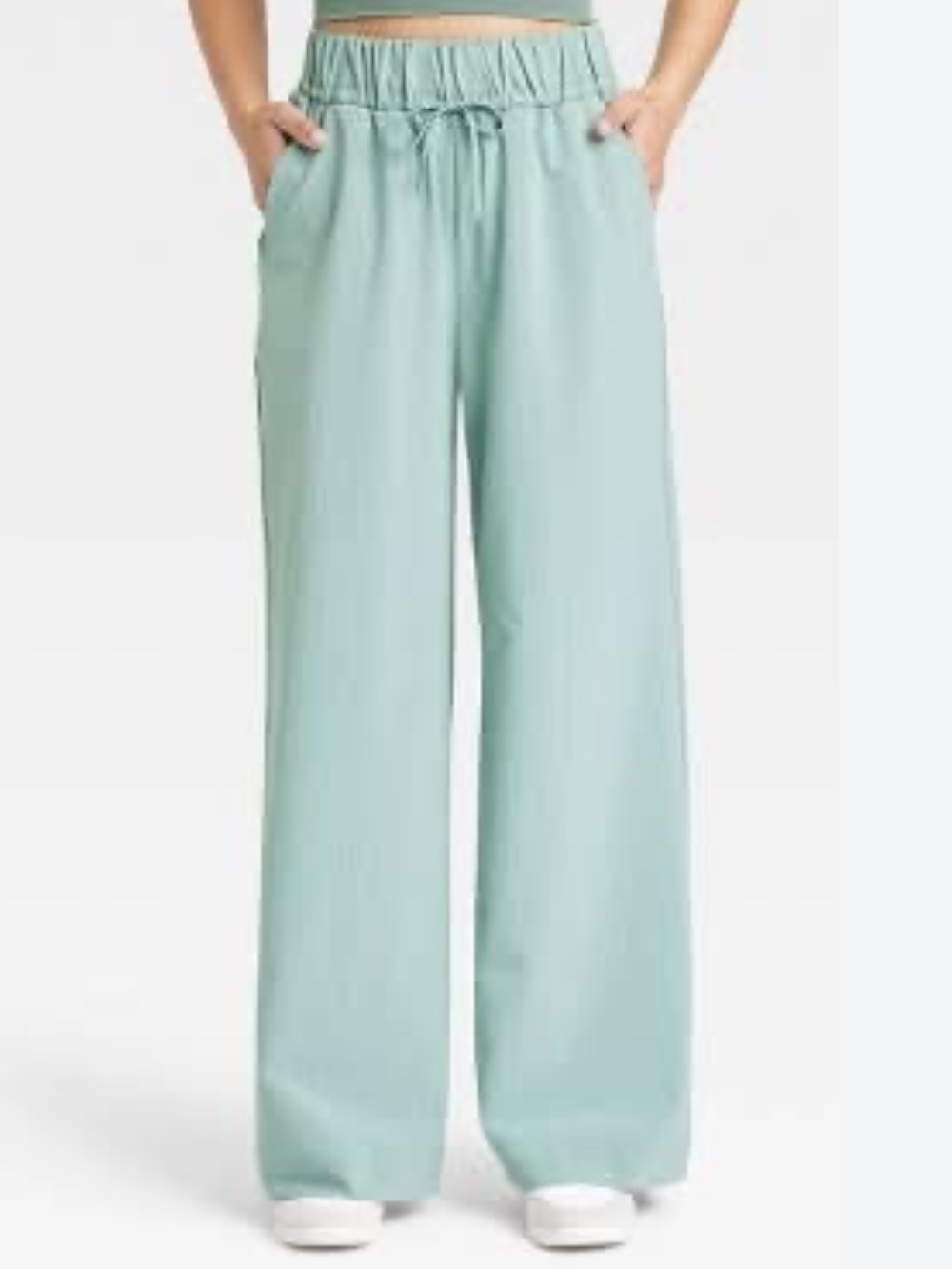 all in motion Wide-Leg Pull-On Pants in Sage Green